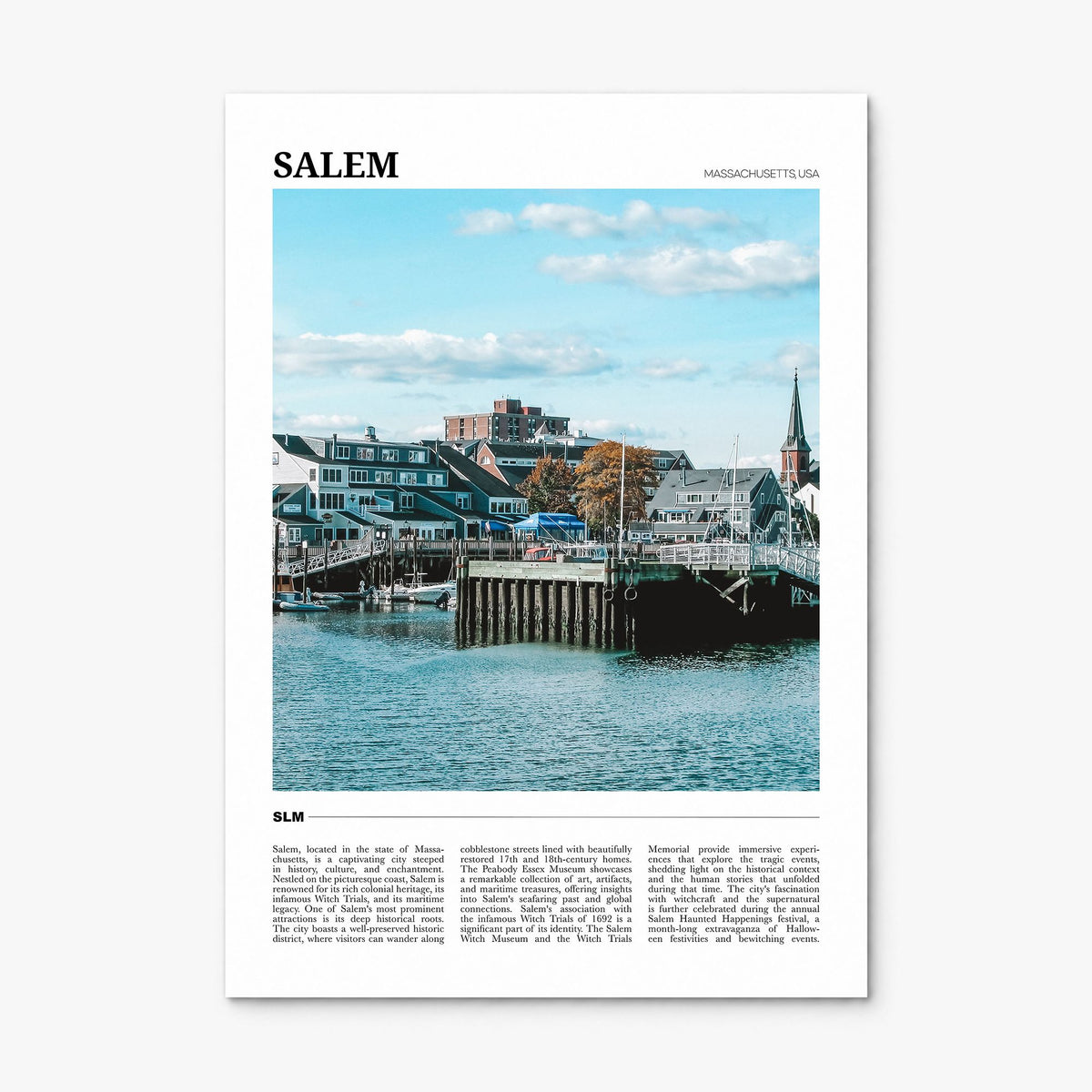Salem, Massachusetts Travel Poster, print only (unframed)