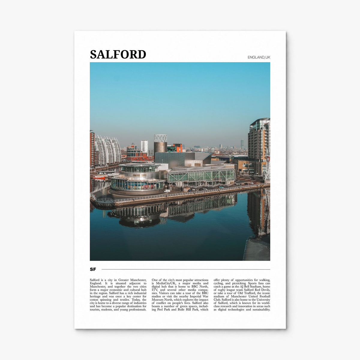 Salford Travel Poster, print only (unframed)