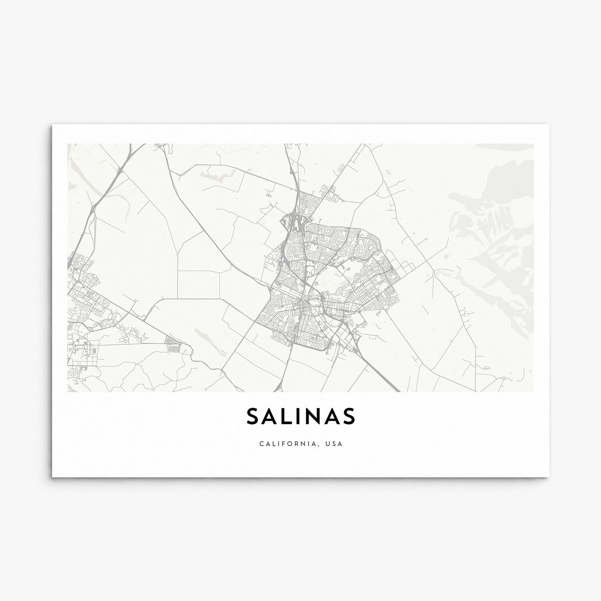 Salinas Map Poster, print only (unframed)
