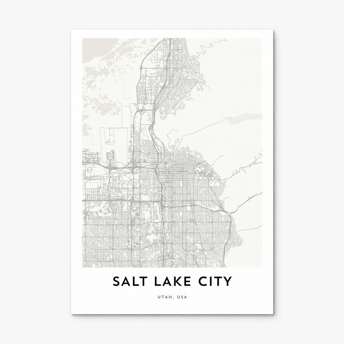 Salt Lake City Map Poster, print only (unframed)