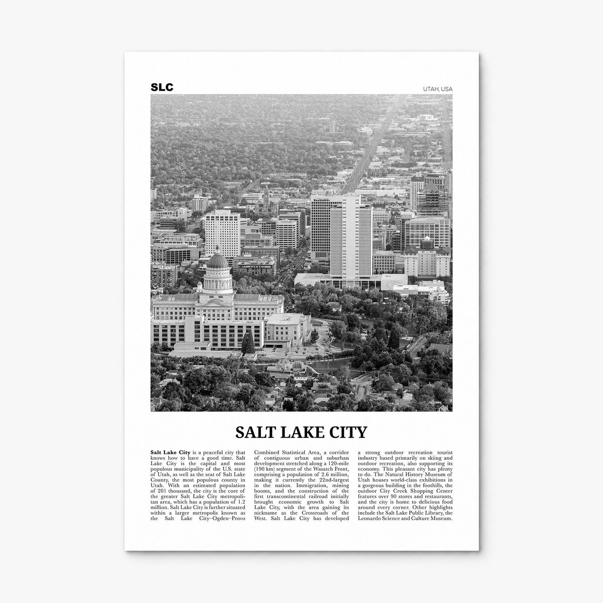 Salt Lake City Newspaper No 2 Poster, print only (unframed)