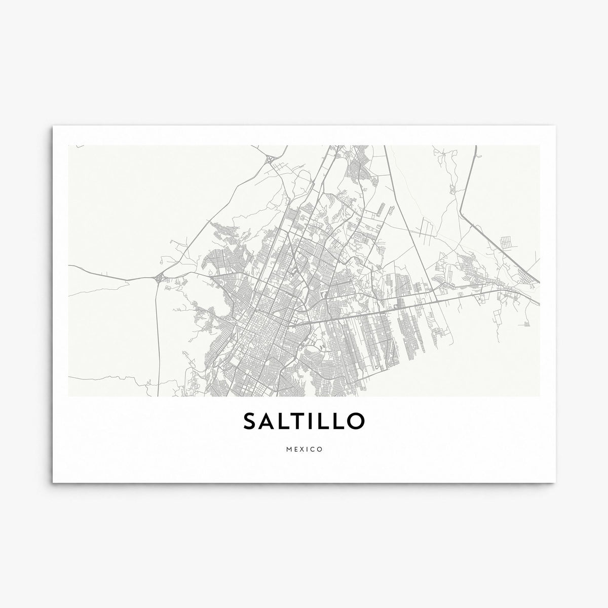 Saltillo Map Poster, print only (unframed)