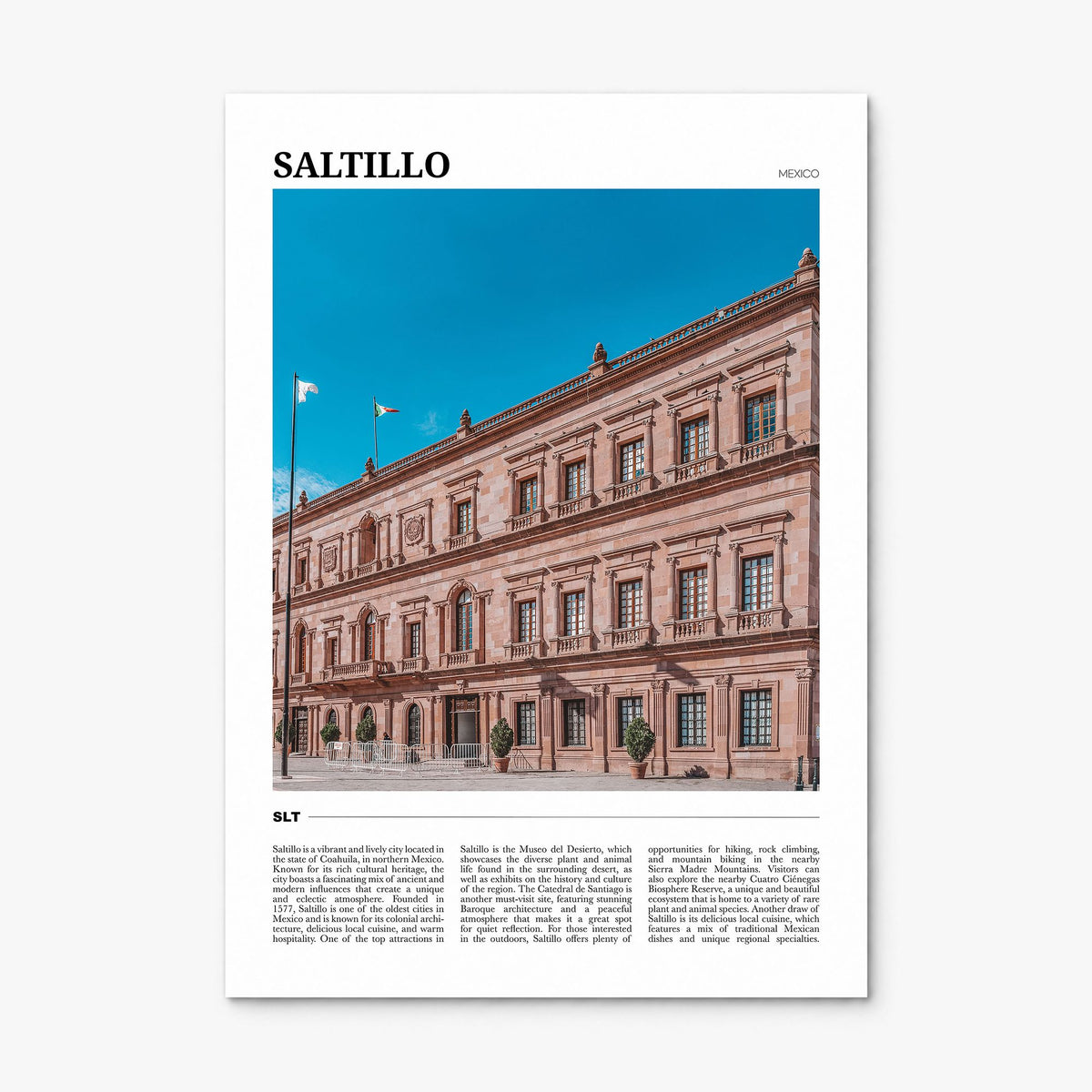 Saltillo Travel Poster, print only (unframed)