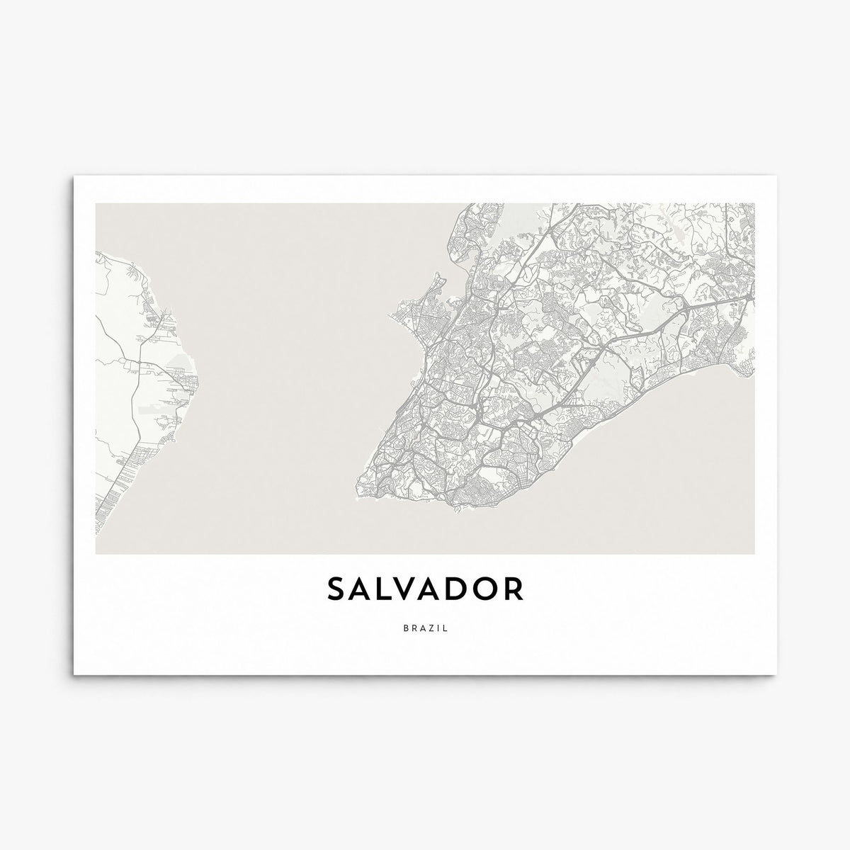 Salvador Map Poster, print only (unframed)