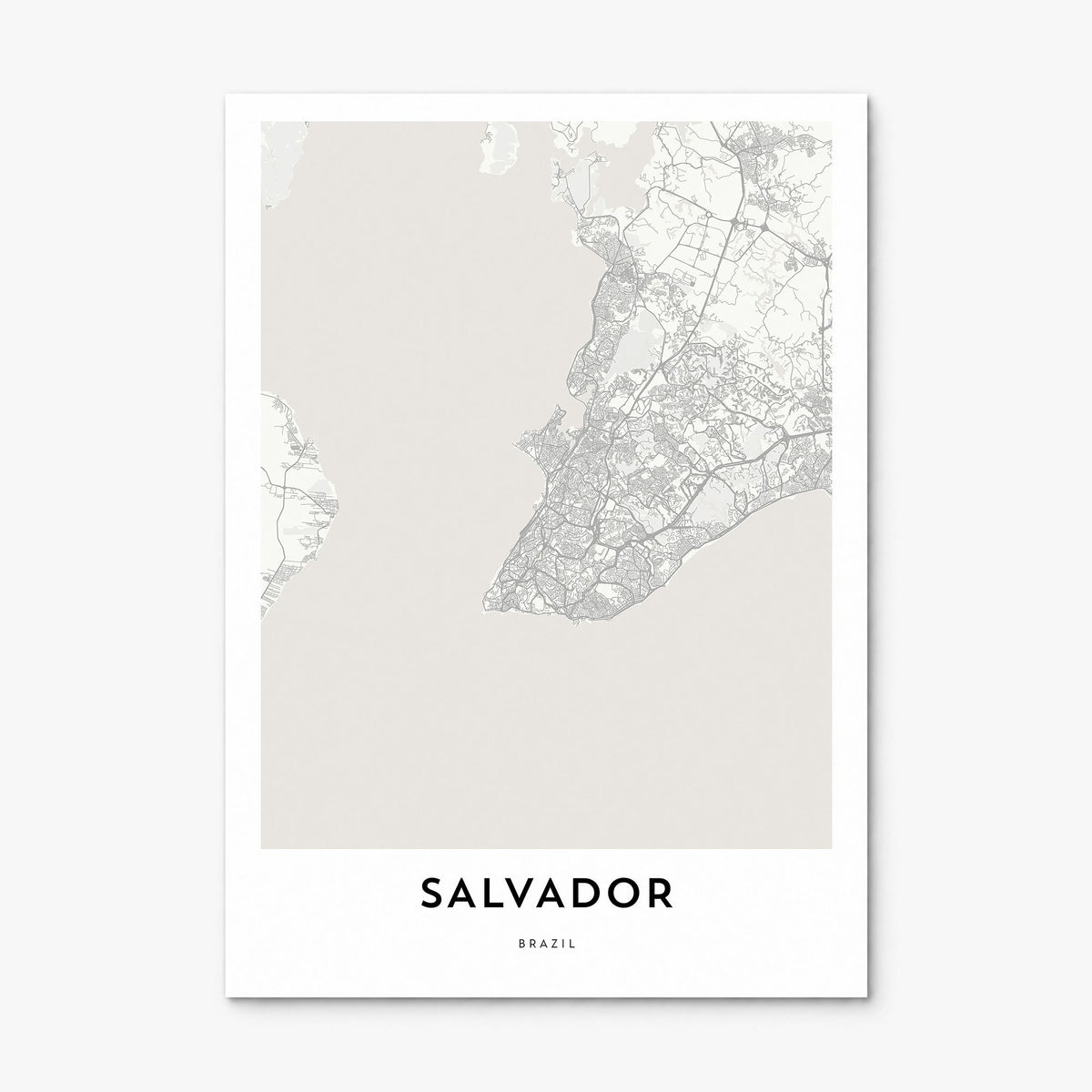 Salvador Map Poster, print only (unframed)