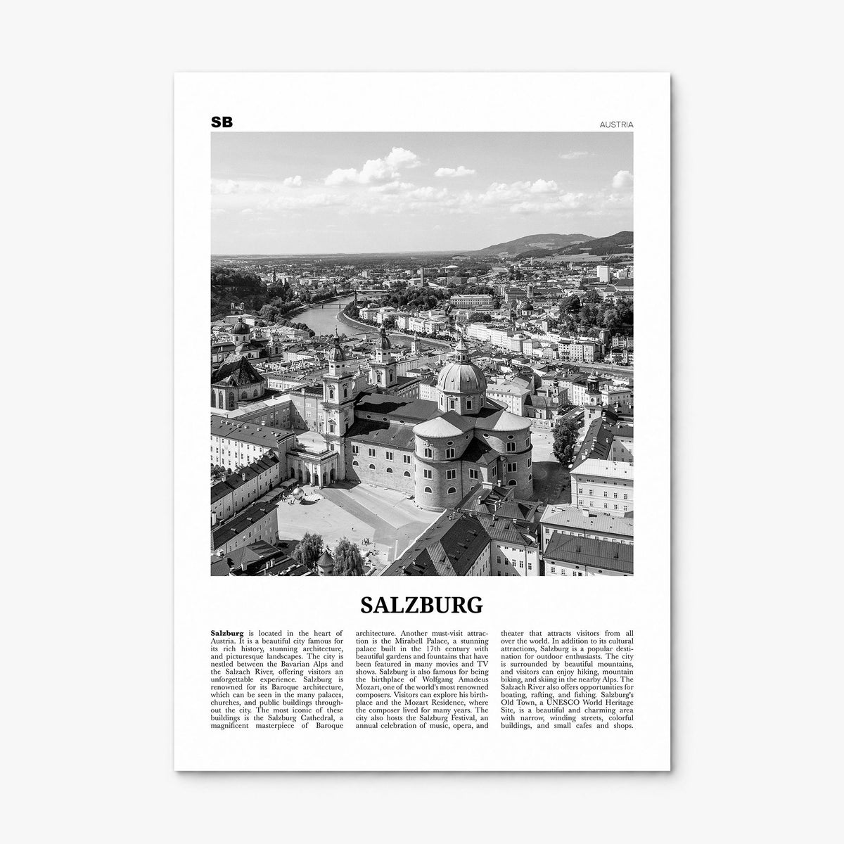 Salzburg Newspaper Poster, print only (unframed)