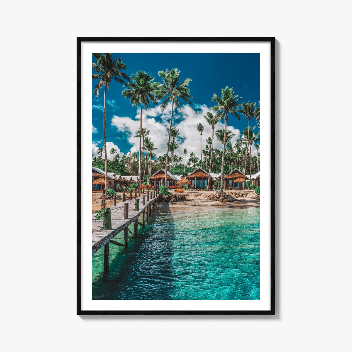 Samoa colorful photo poster of Oceania – vertical wall art, unframed print shown in interior mockup
