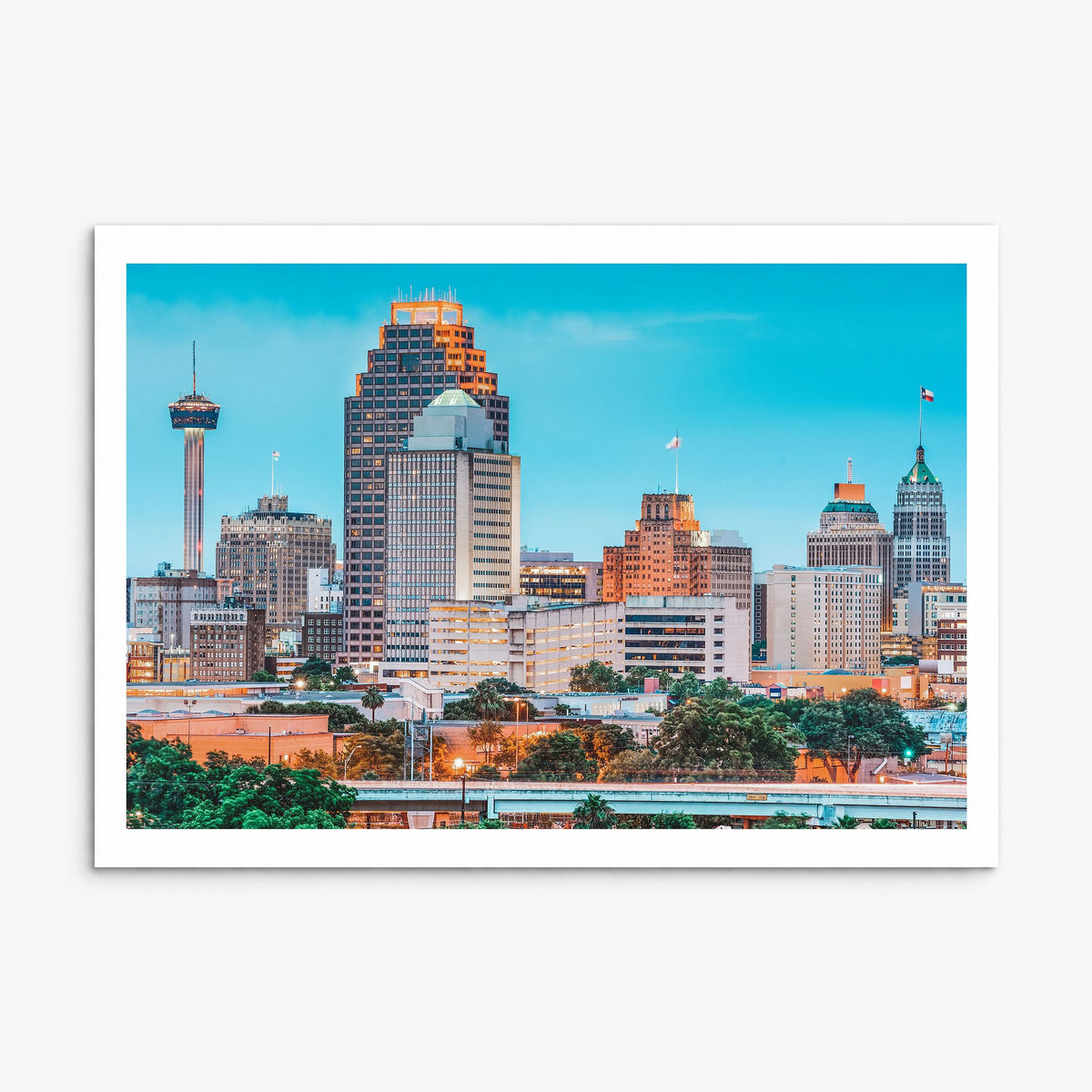 San Antonio Photo Poster, print only (unframed), white border