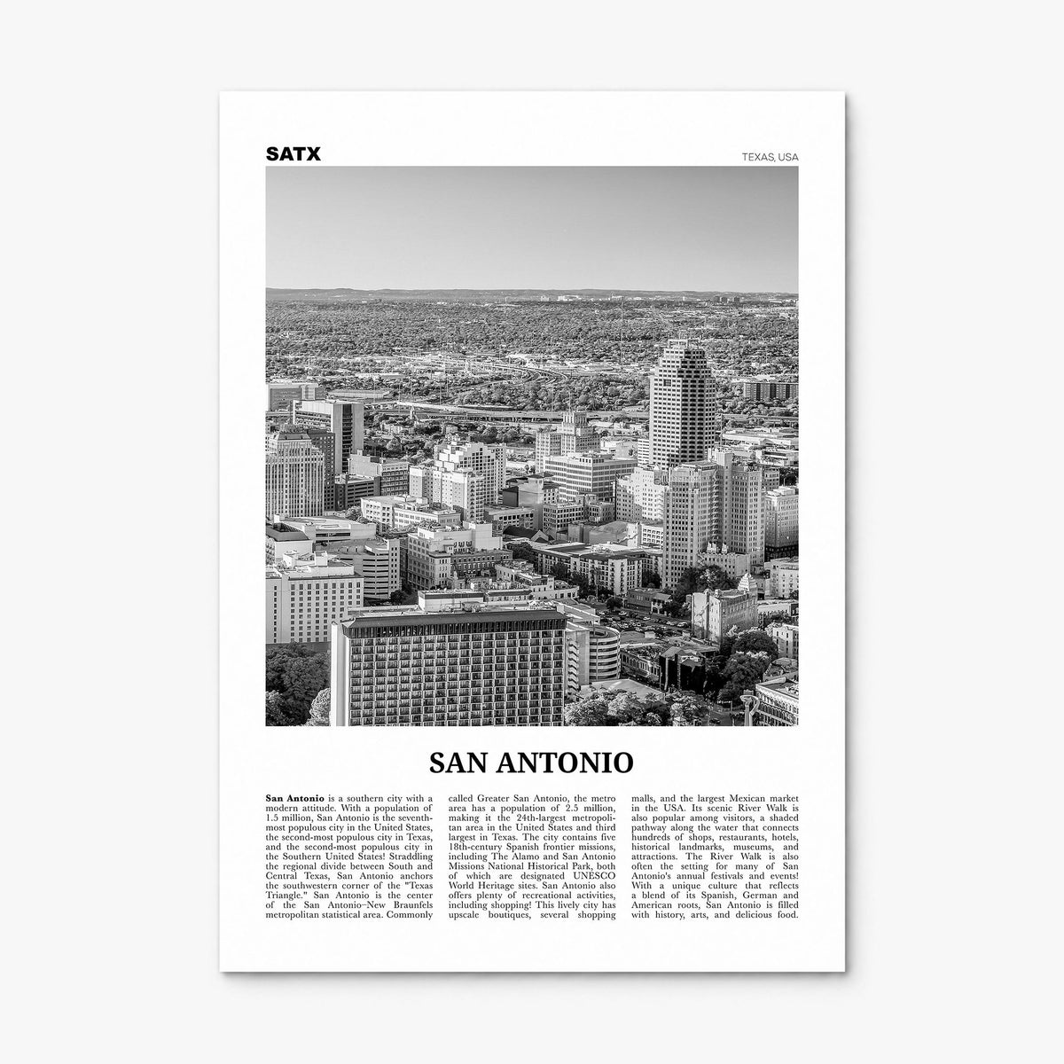 San Antonio Newspaper No 1 Poster, print only (unframed)