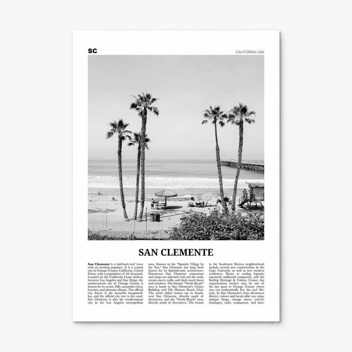 San Clemente Newspaper No 1 Poster, print only (unframed)