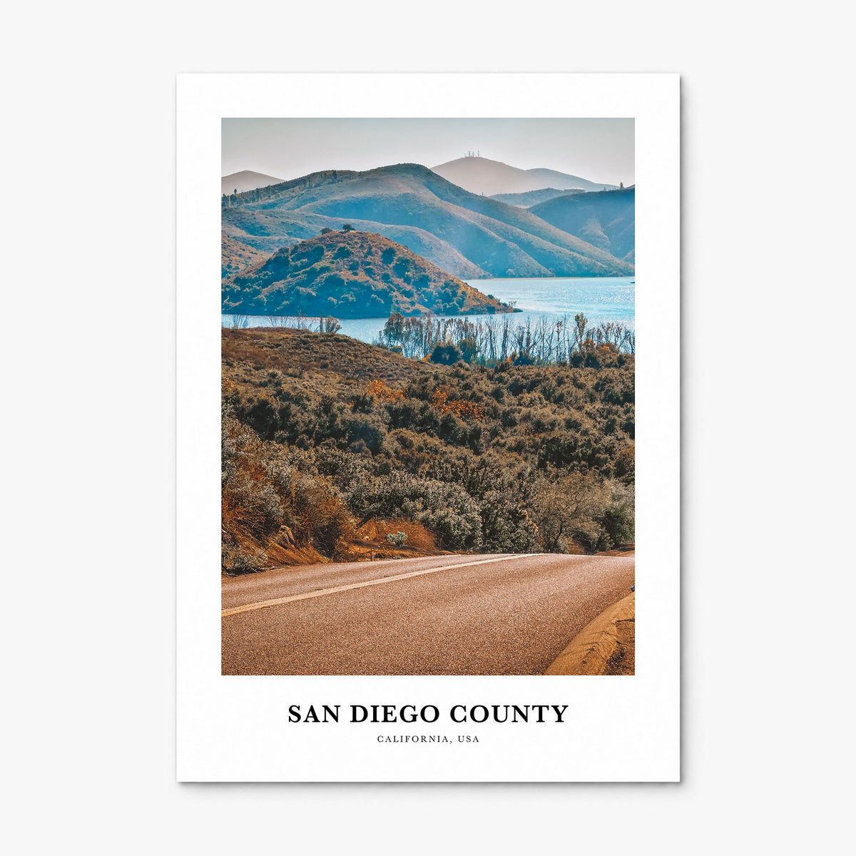 San Diego County Classic Poster, print only (unframed)