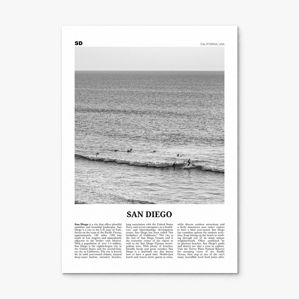 San Diego Newspaper No 6 Poster, print only (unframed)