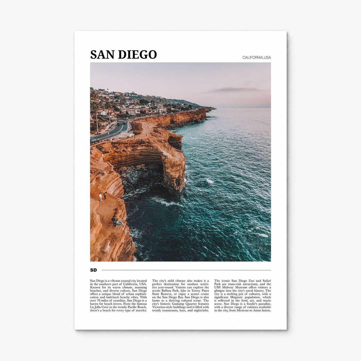 San Diego Travel No 1 Poster, print only (unframed)