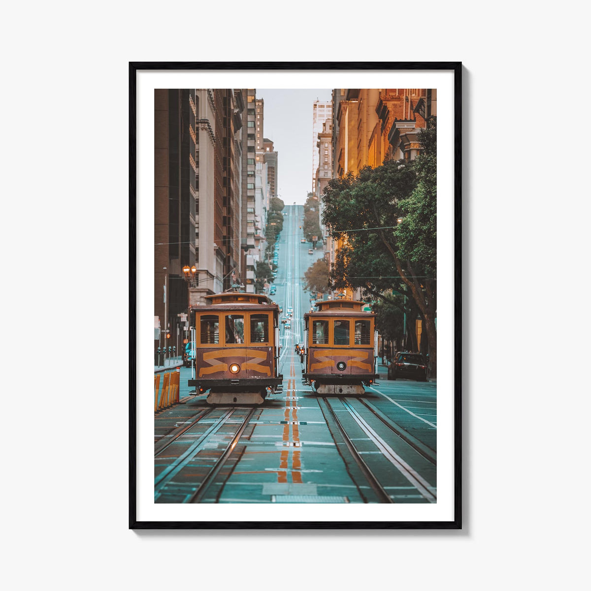 San Francisco no. 3 colorful photo poster of California, USA – vertical wall art, unframed print shown in interior mockup