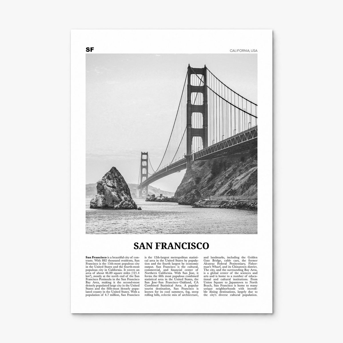 San Francisco Newspaper No 1 Poster, print only (unframed)