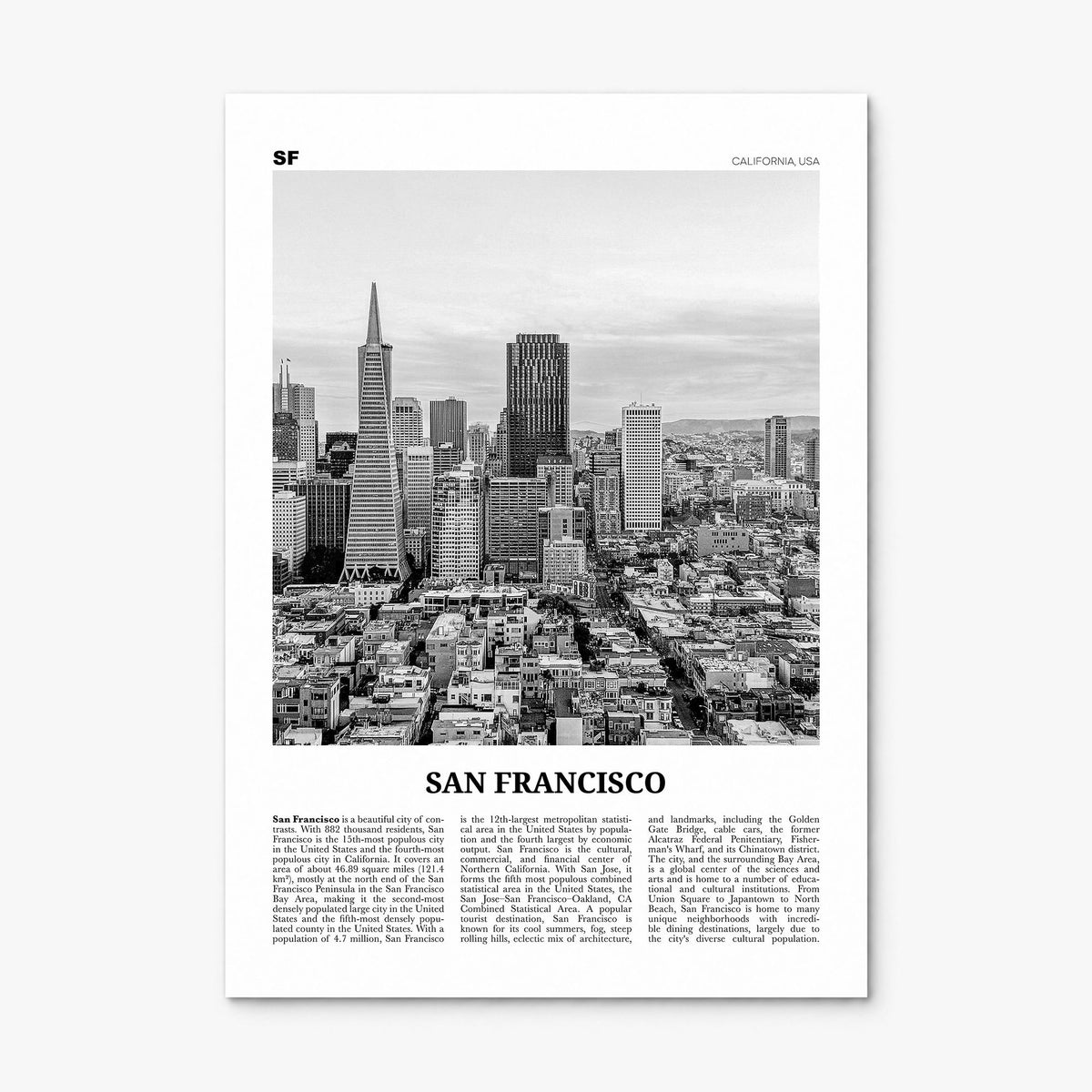 San Francisco Newspaper No 3 Poster, print only (unframed)