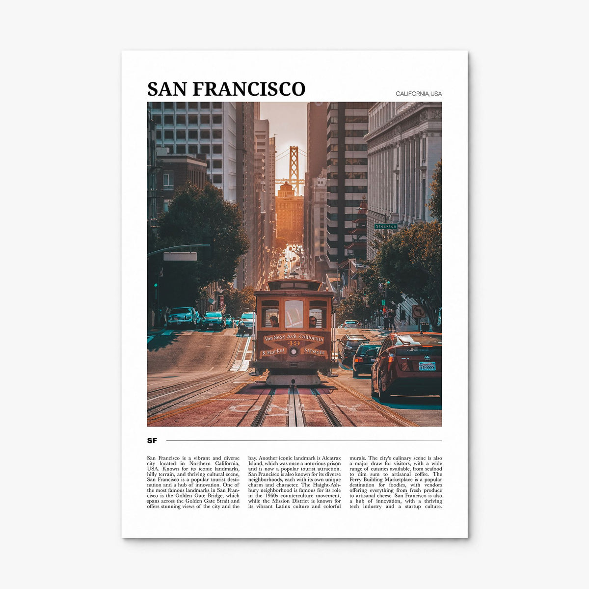 San Francisco Travel No 1 Poster, print only (unframed)