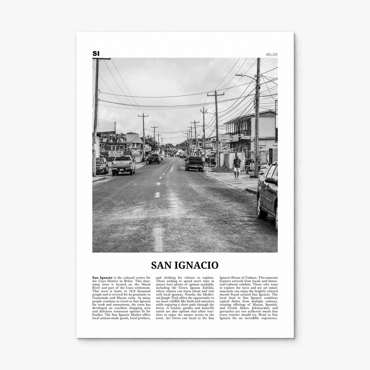 San Ignacio Newspaper Poster, print only (unframed)