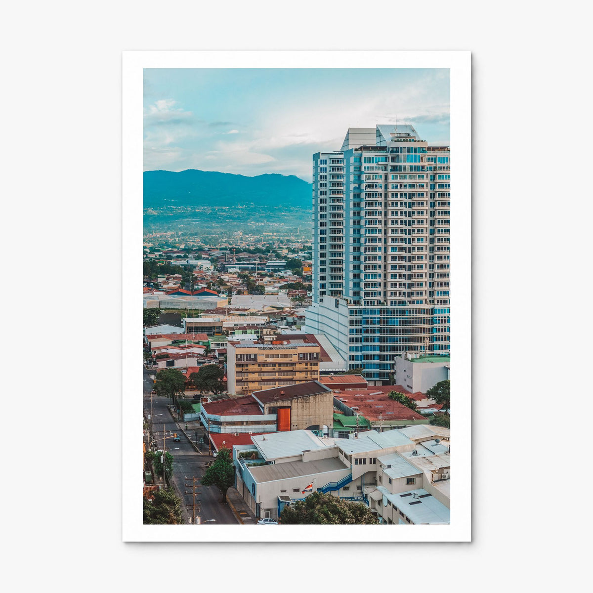 San José, Costa Rica Photo Poster, print only (unframed), white border