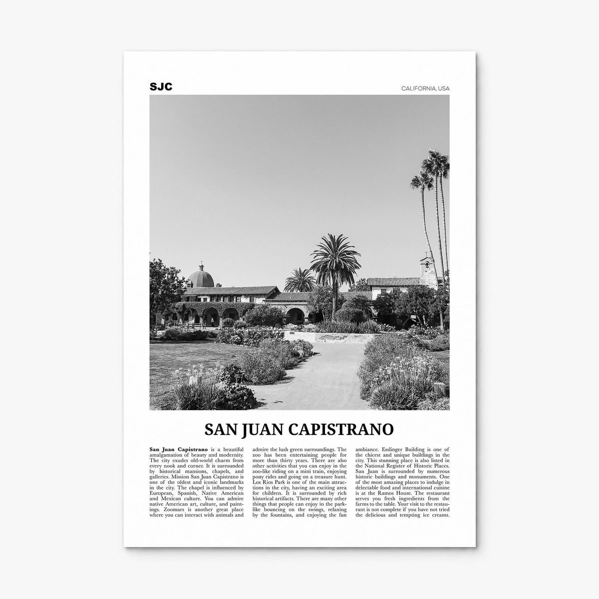 San Juan Capistrano Newspaper Poster, print only (unframed)