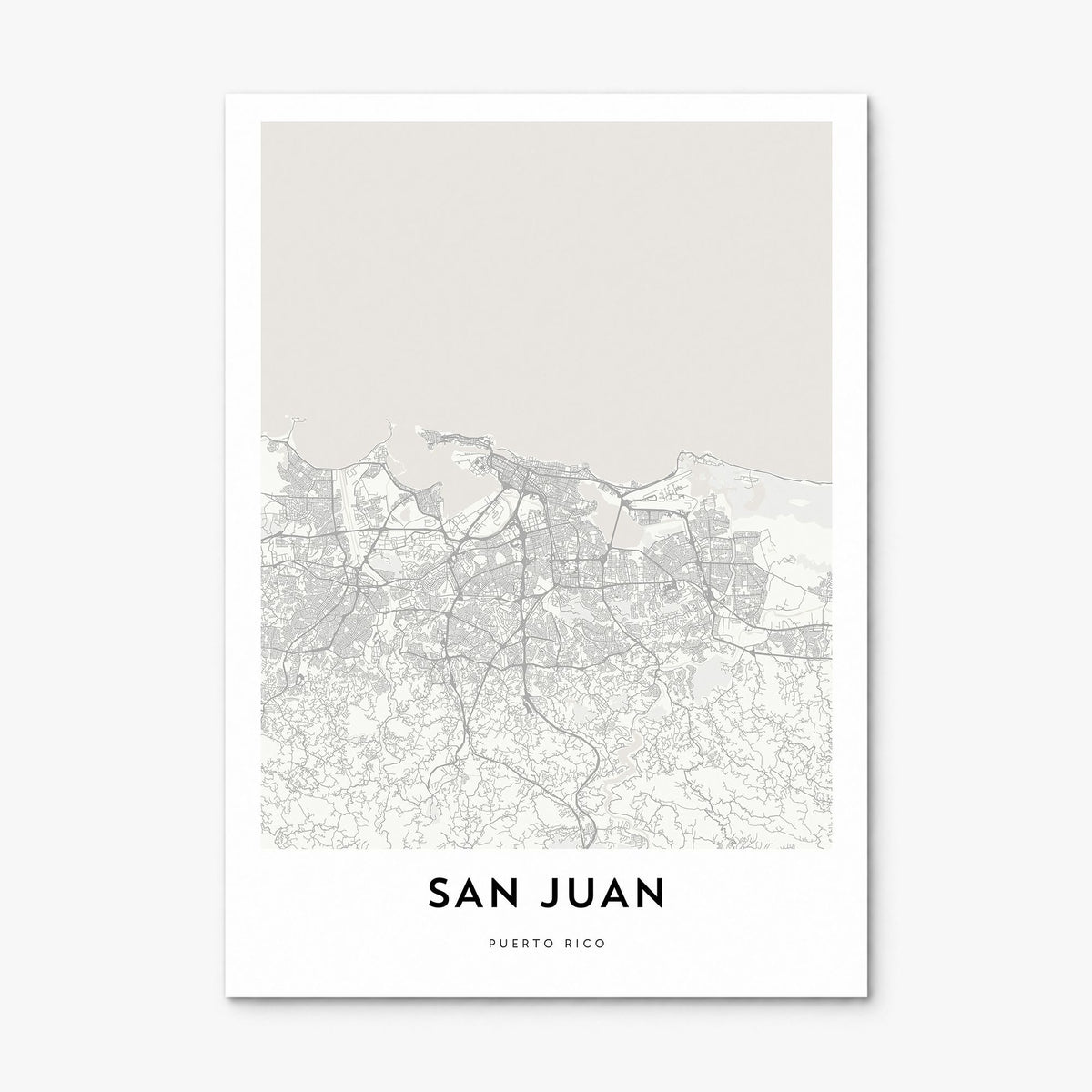 San Juan Map Poster, print only (unframed)