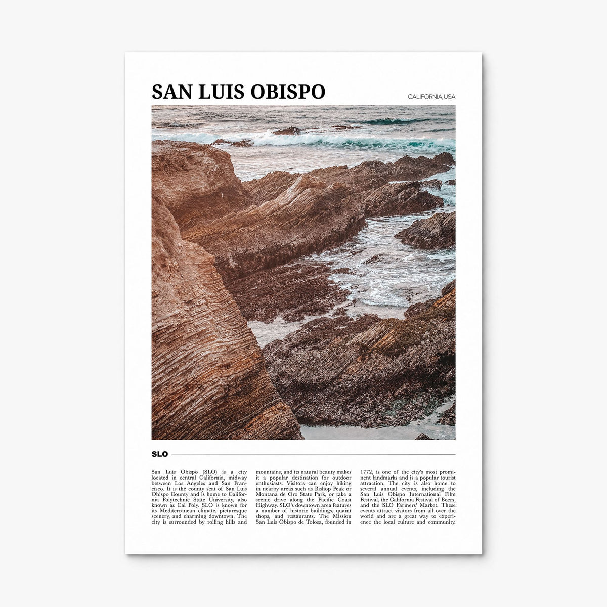 San Luis Obispo Travel No 1 Poster, print only (unframed)