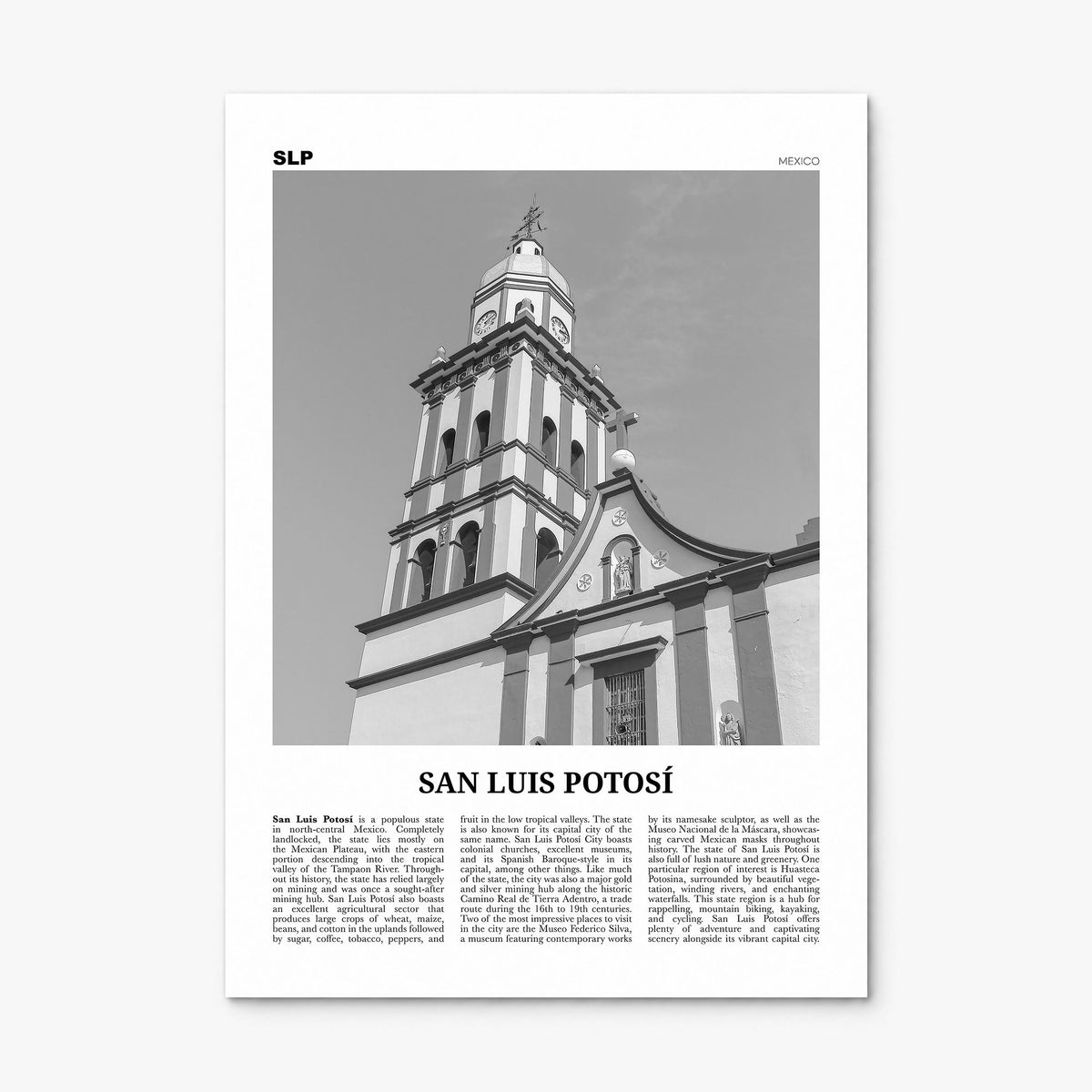 San Luis Potosí Newspaper Poster, print only (unframed)