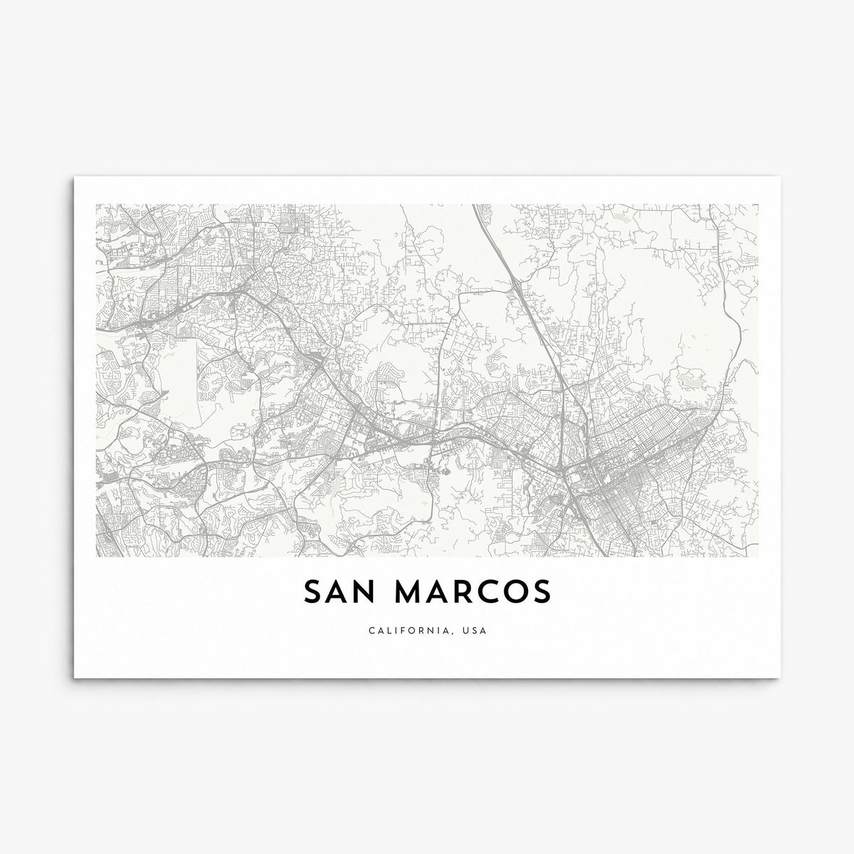 San Marcos Map Poster, print only (unframed)