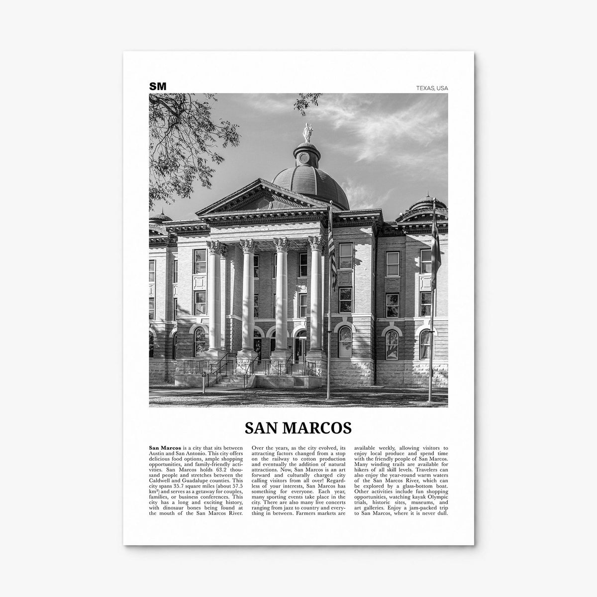 San Marcos Newspaper No 1 Poster, print only (unframed)