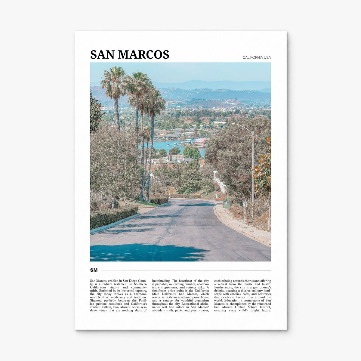 San Marcos Travel Poster, print only (unframed)