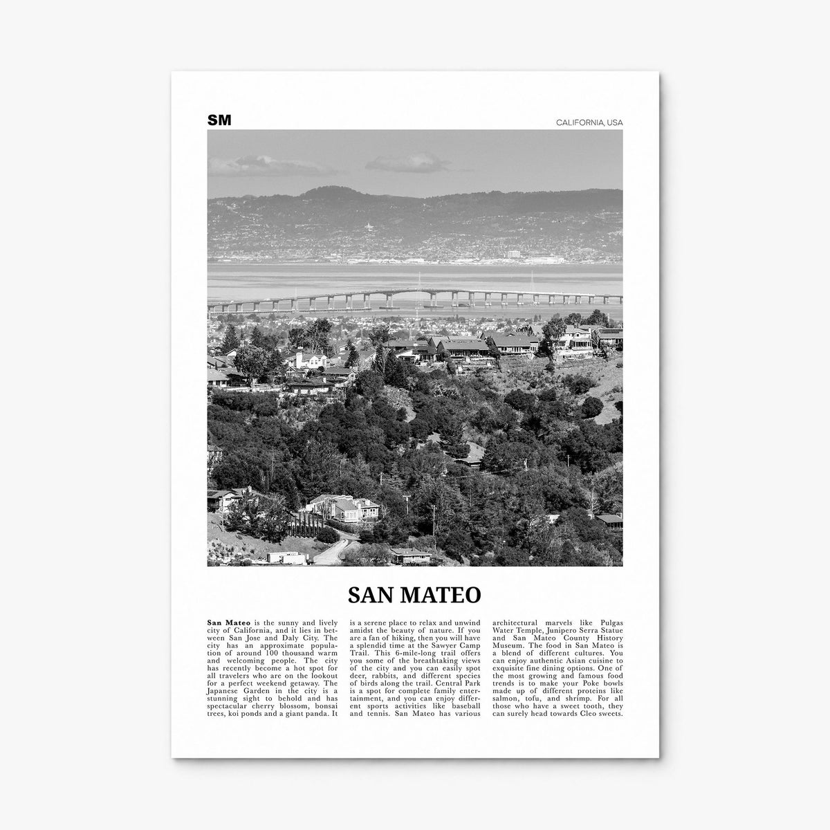 San Mateo Newspaper Poster, print only (unframed)