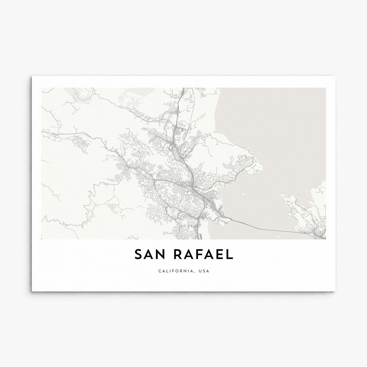 San Rafael Map Poster, print only (unframed)