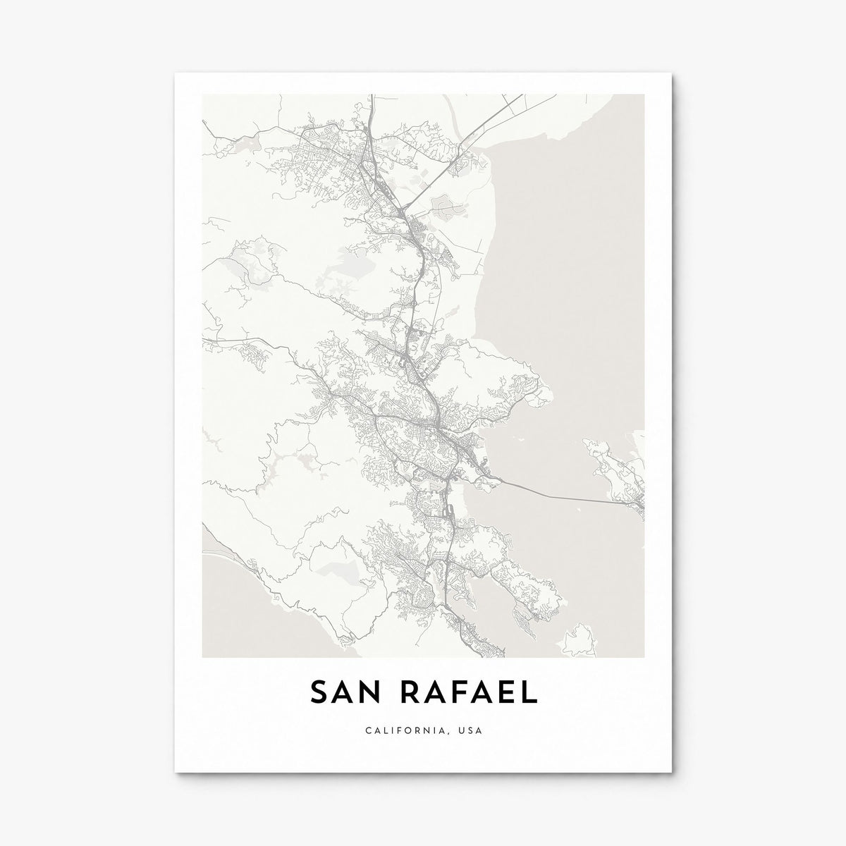 San Rafael Map Poster, print only (unframed)