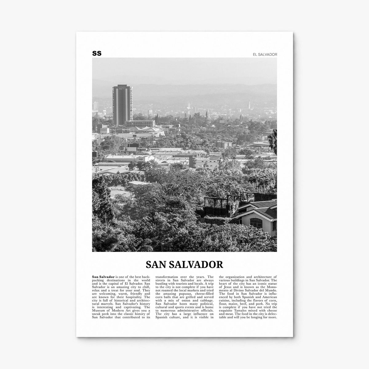 San Salvador Newspaper Poster, print only (unframed)