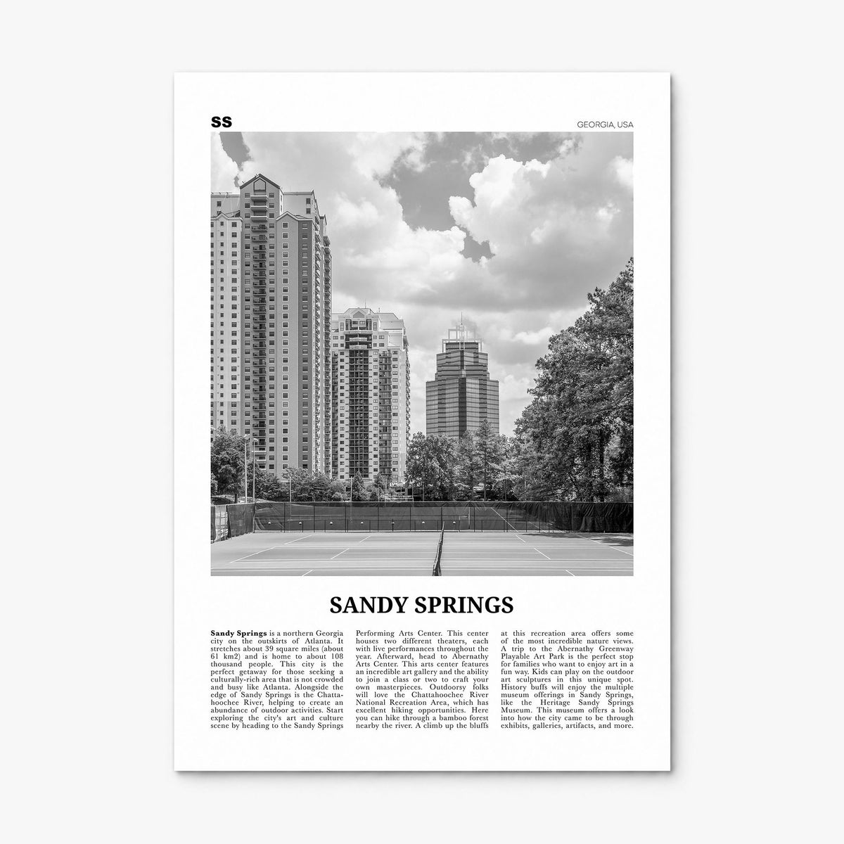 Sandy Springs Newspaper Poster, print only (unframed)