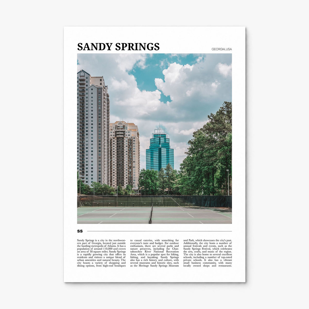 Sandy Springs Travel Poster, print only (unframed)