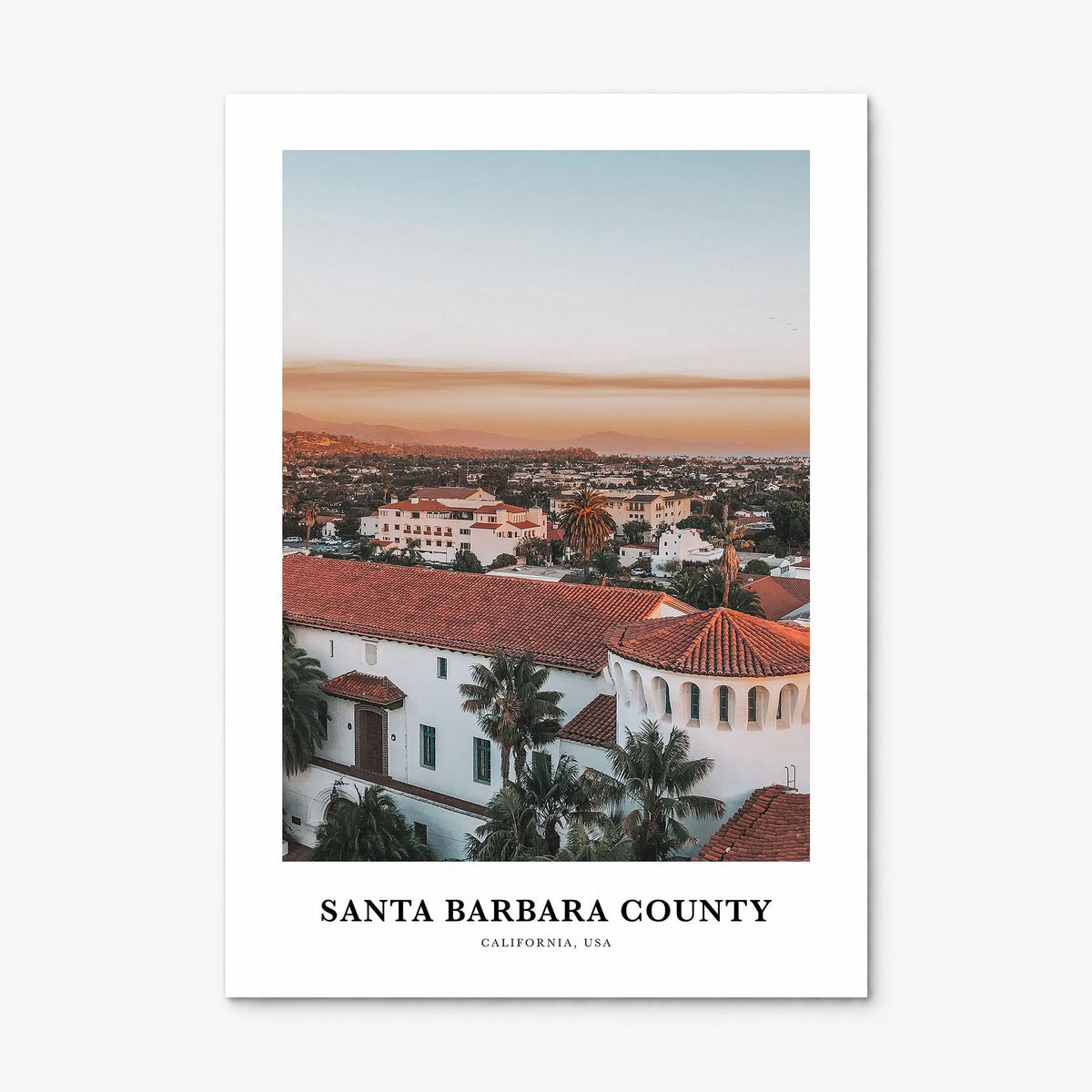 Santa Barbara County Classic Poster, print only (unframed)