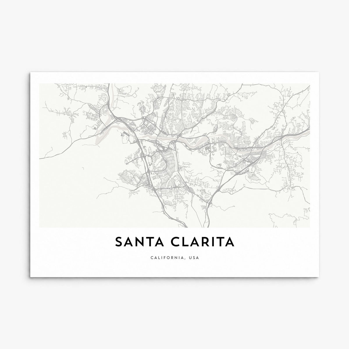 Santa Clarita Map Poster, print only (unframed)