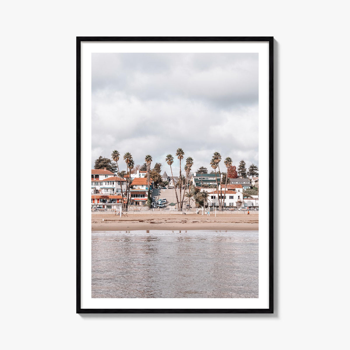 Santa Cruz no. 1 colorful photo poster of California, USA – vertical wall art, unframed print shown in interior mockup
