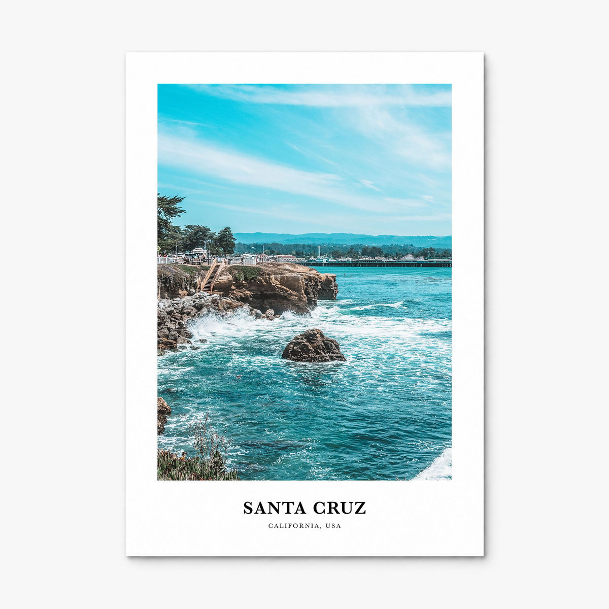 Santa Cruz, California Classic No 2 Poster, print only (unframed)