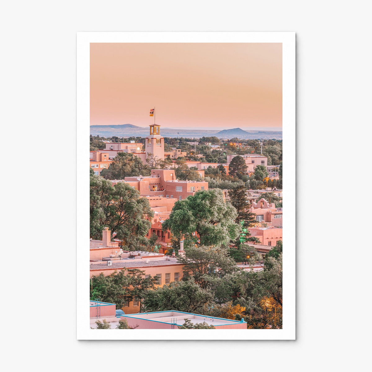 Santa Fe Photo Poster, print only (unframed), white border