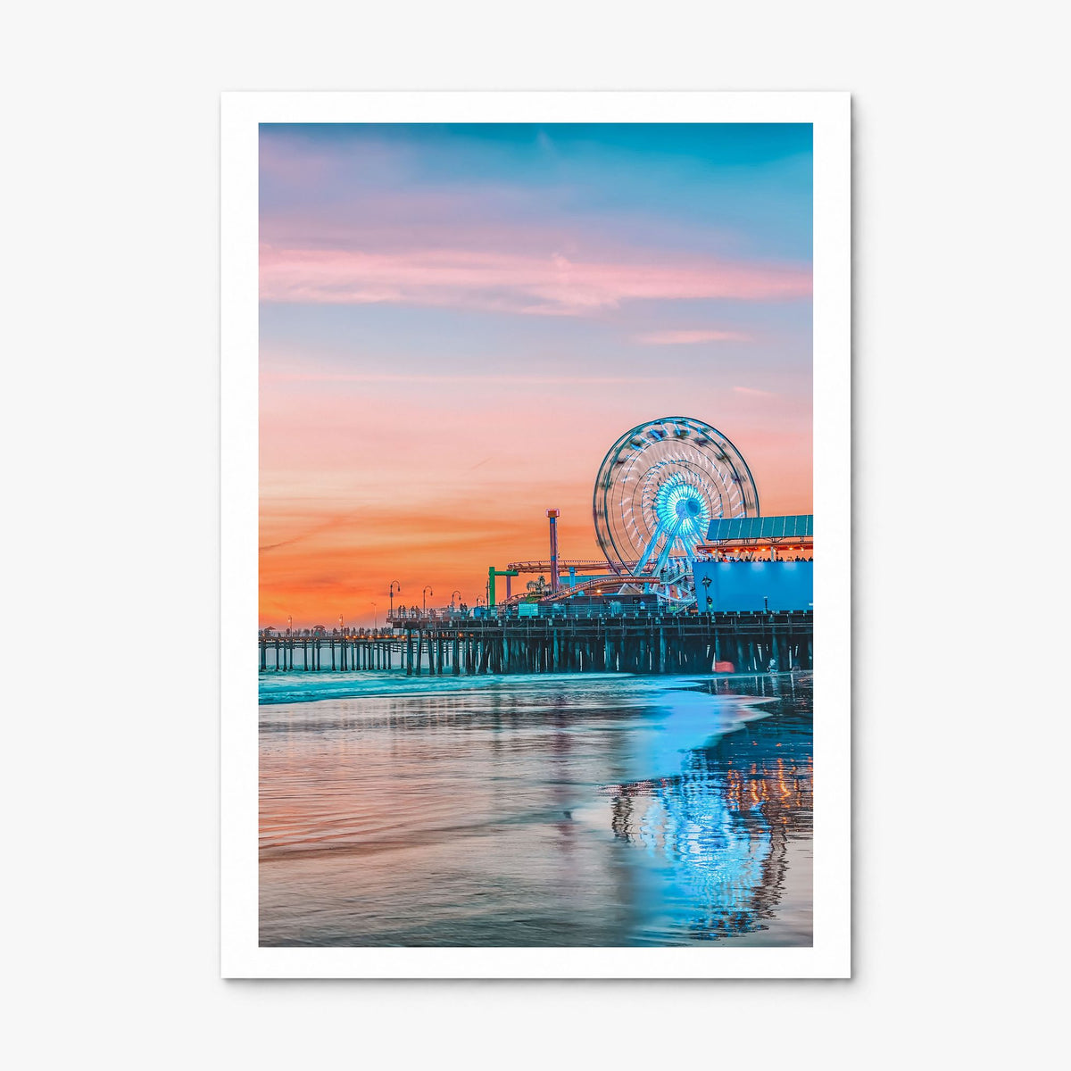 Santa Monica Photo No 2 Poster, print only (unframed), white border