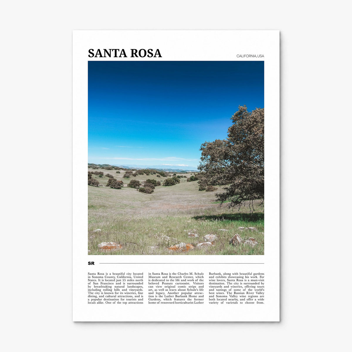 Santa Rosa Travel No 2 Poster, print only (unframed)
