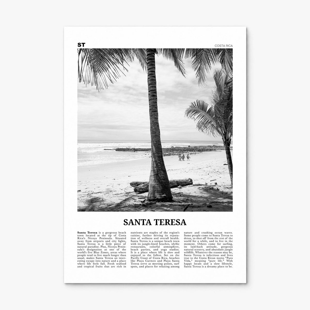 Santa Teresa Newspaper Poster, print only (unframed)