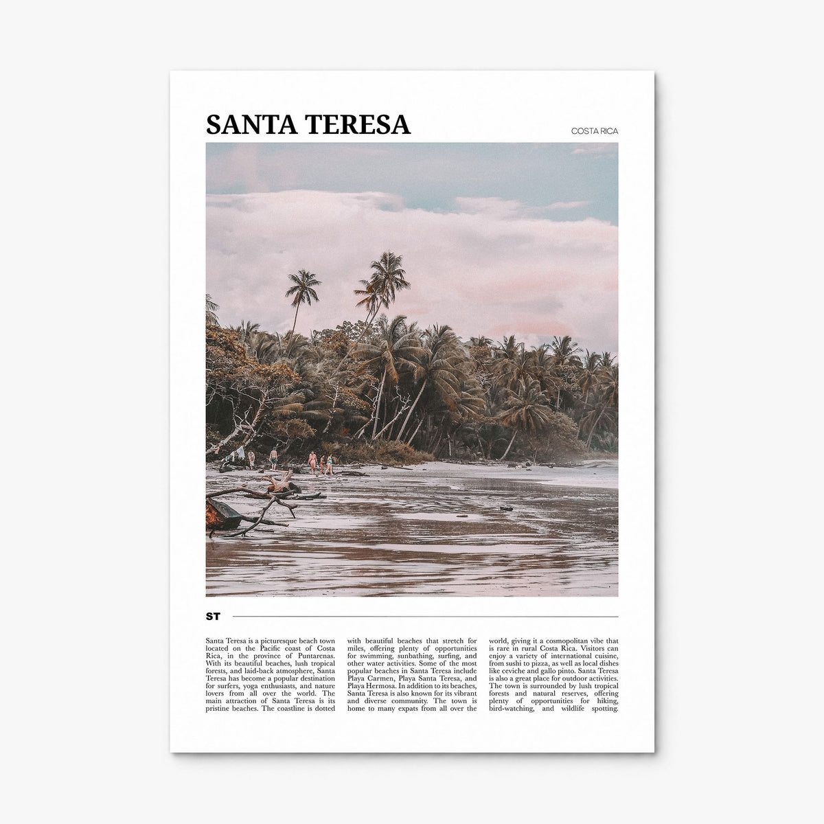 Santa Teresa Travel Poster, print only (unframed)