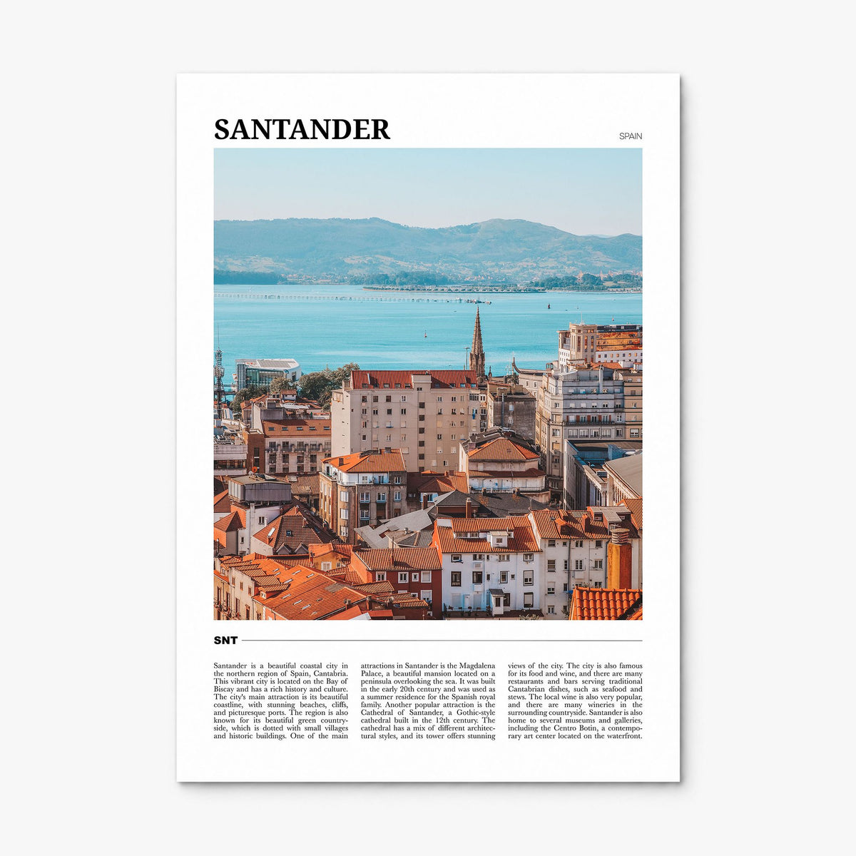 Santander Travel Poster, print only (unframed)