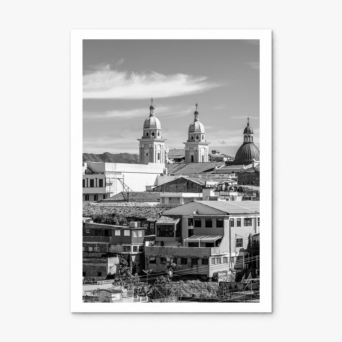 Santiago de Cuba Photo Poster, print only (unframed), white border