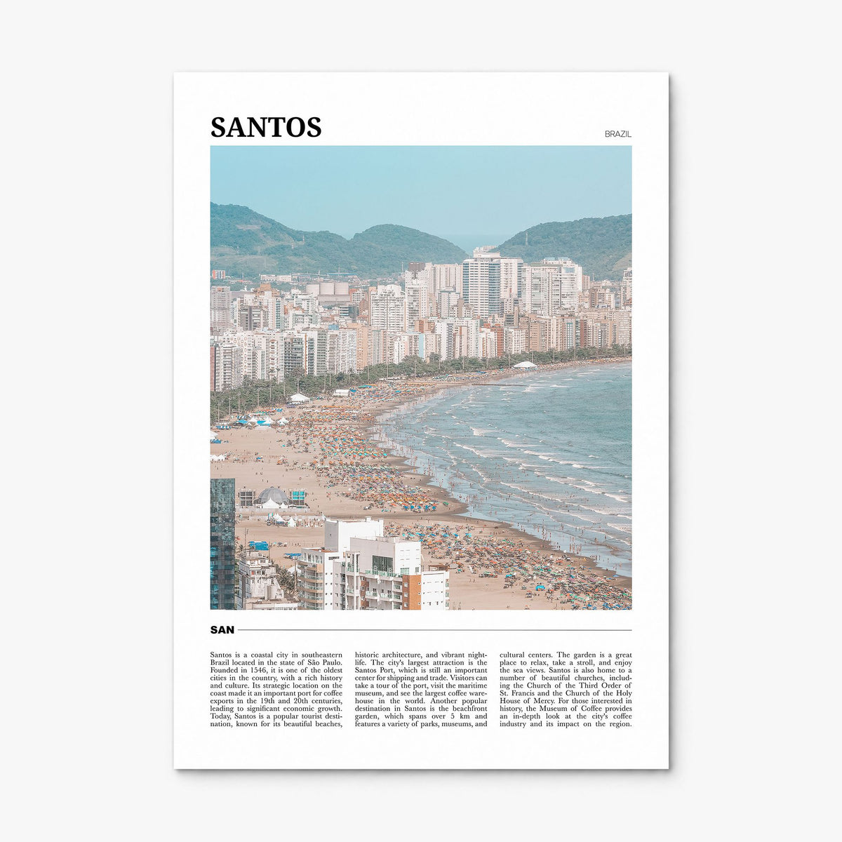 Santos Travel No 1 Poster, print only (unframed)