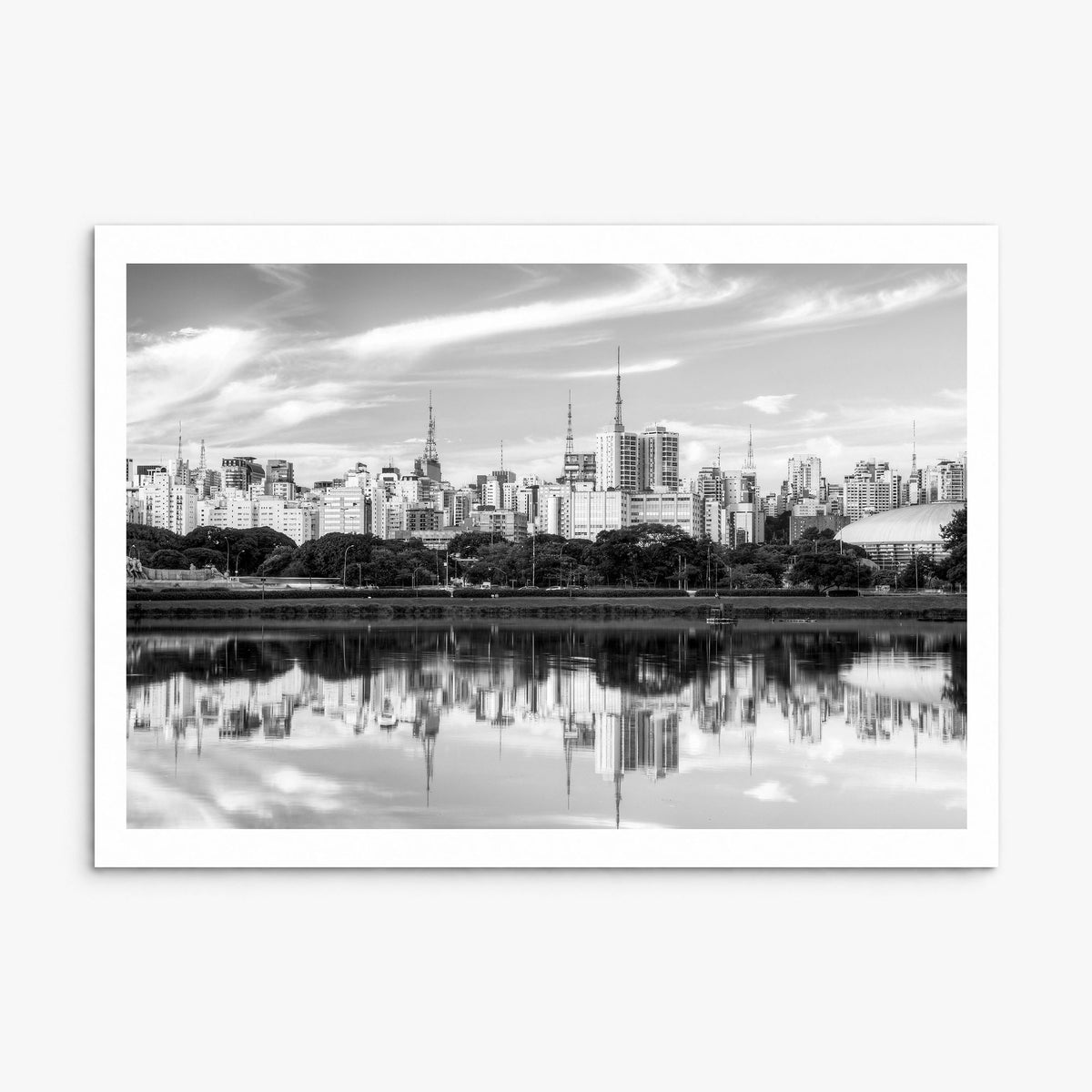 São Paulo Photo Poster, print only (unframed), white border