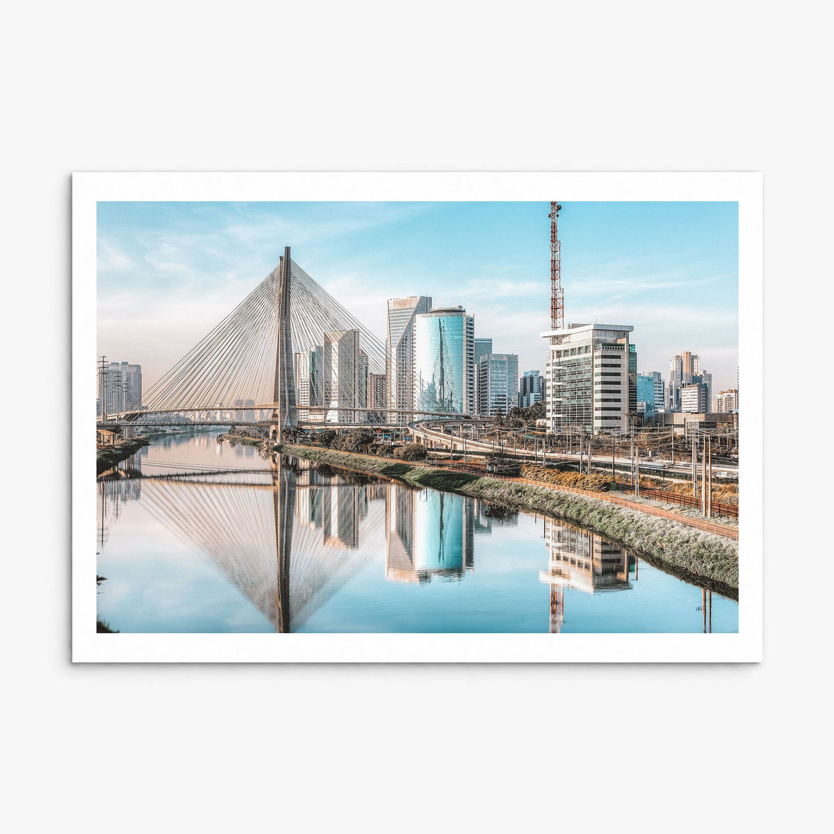 São Paulo Photo Poster, print only (unframed), white border